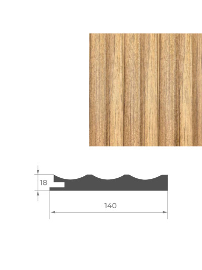 Кінець до стінової панелі AGT PR03-B Тик 248 AGT - 1