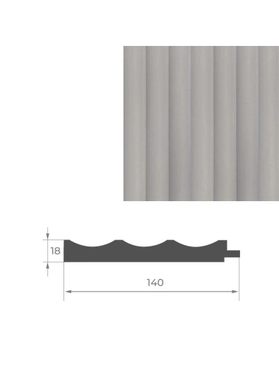 Начало к стеновой панели AGT PR03-A Светло-серый шелк 729 AGT - 1