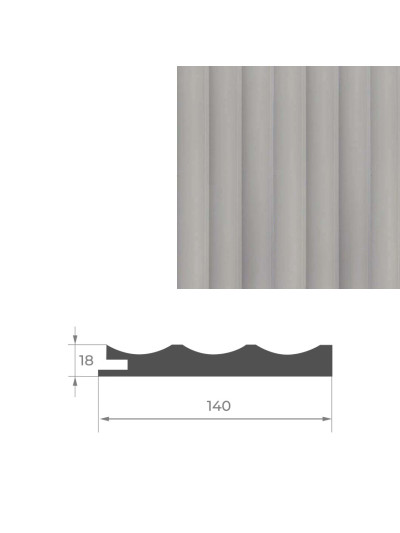 Кінець до стінової панелі AGT PR03-B Светло-серый шелк 729 AGT - 1
