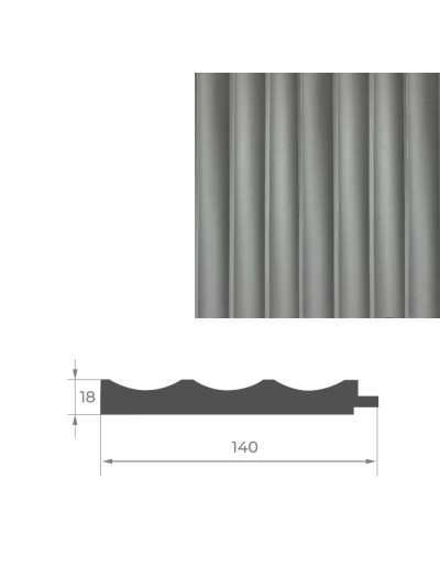 Початок до стінової панелі AGT PR03-A Темно-сірий шовк 726 AGT - 1