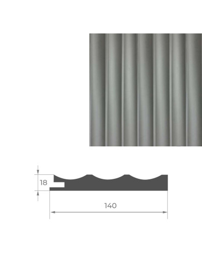 Кінець до стінової панелі AGT PR03-B Темно-сірий шовк 726 AGT - 1