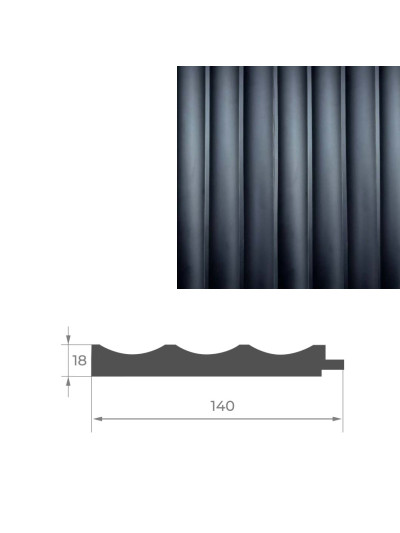 Початок до стінової панелі AGT PR03-A Чорний шовк 723 AGT - 1