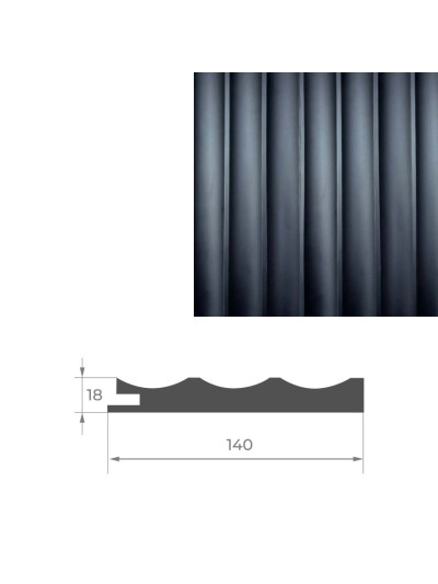 Кінець до стінової панелі AGT PR03-B Чорний шовк 723 AGT - 1
