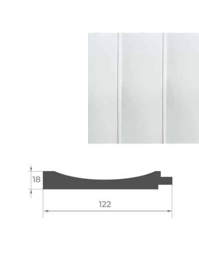 Начало к стеновой панели AGT PR04-A Белый шелк 734 AGT - 1