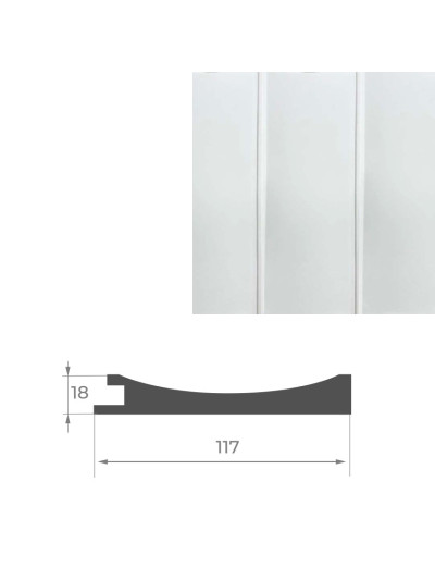 Конец к стеновой панели AGT PR04-B Белый шелк 734 AGT - 1