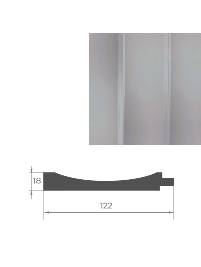 Початок до стінової панелі AGT PR04-A Світло-сірий шовк 729 AGT - 1