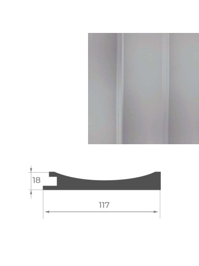 Конец к стеновой панели AGT PR04-B Светло-серый шелк 729 AGT - 1