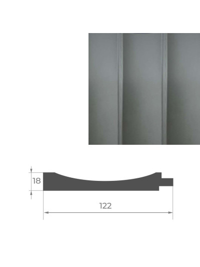Початок до стінової панелі AGT PR04-A Темно-сірий шовк 726 AGT - 1