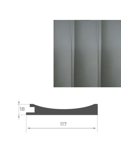 Конец к стеновой панели AGT PR04-B Темно-серый шелк 726 AGT - 1