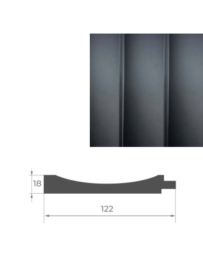 Начало к стеновой панели AGT PR04-A Черный шелк 723 AGT - 1