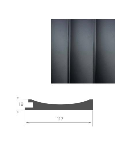 Конец к стеновой панели AGT PR04-B Черный шелк 723 AGT - 1