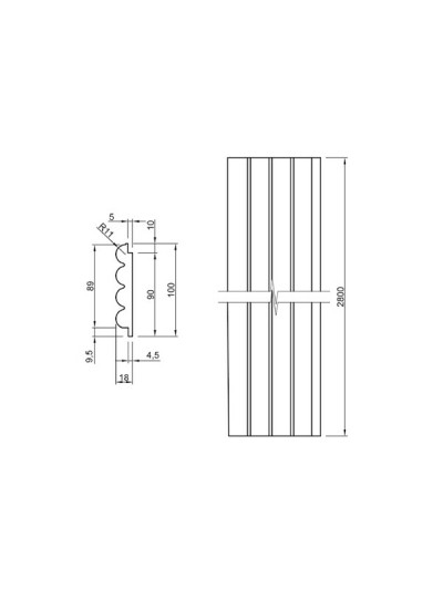 Стінова панель AGT PR05 Тик 248 AGT - 1 2