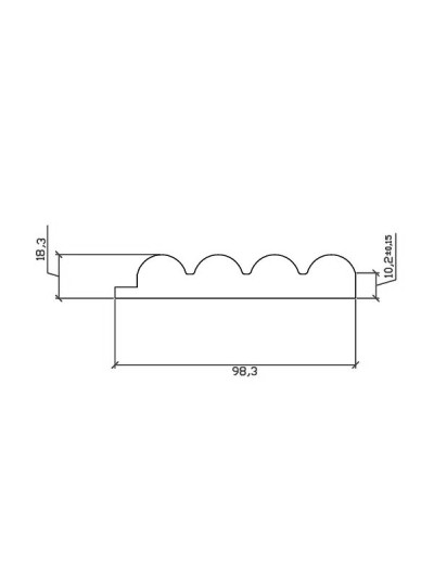 Кінець до стінової панелі AGT PR05-B Білий шовк 734 AGT - 1 2