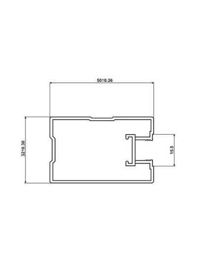 Профиль Rolla вертикальный квадрат Серебро ZJB-197 ROLLA - 1 2