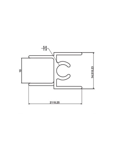 Профиль Rolla горизонтальный верхний Светлая бронза XSEK-068 ROLLA - 1 2