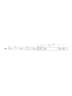 Напрямна кулькова телескопічна L-450 мм Н-45 Linken LS Linken System - 3
