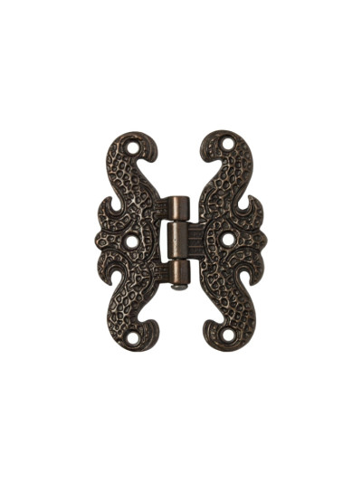 Петля декоративная большая, медь + патина  - 1