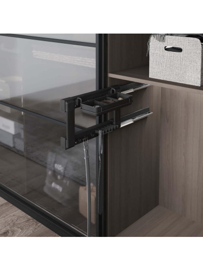 Тримач краваток та ременів з кошиком S-6756 R Антрацит  - 1 2