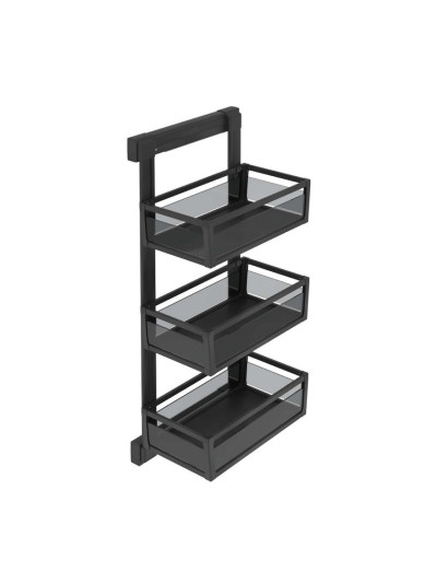 Кошик 3-х рівневий боковий L S-6781 Антрацит STARAX - 1