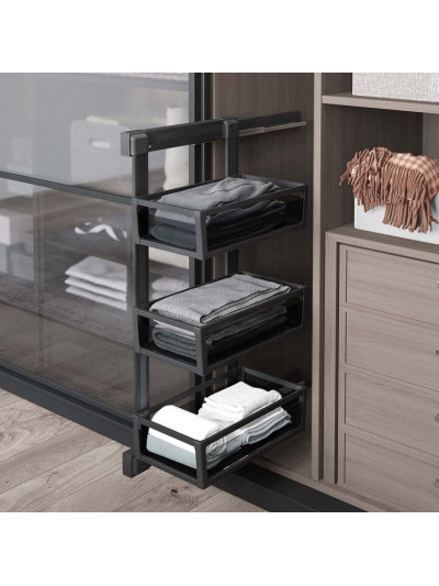 Кошик 3-х рівневий боковий L S-6781 Антрацит STARAX - 1 2