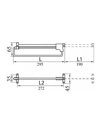 Мікроліфт у шафу (висувний вішак) 300  - 1 2