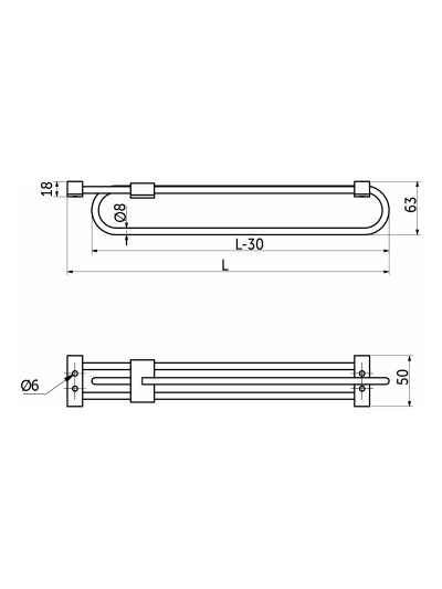 Мікроліфт у шафу 530 Посиленний (висувний вішак)  - 1 2