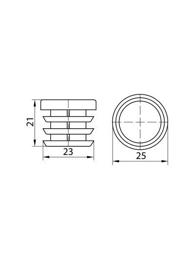 Заглушка пластиковая к 25мм трубе R16 2