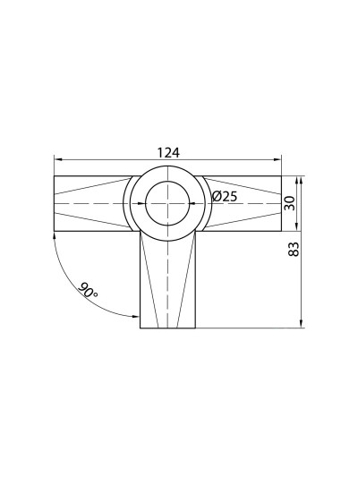 Соединение Т-образное для трубы 25 мм R-44  - 1 2