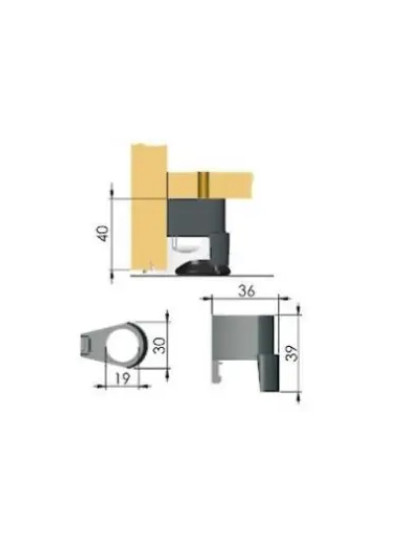 Корпус INTEGRATO для опоры 40 мм 30107020EA  - 1 2