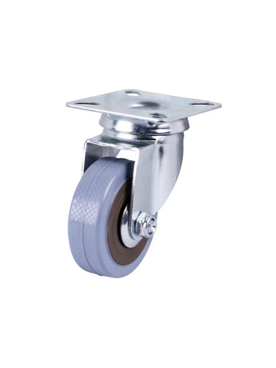 Ролик резиновый D50 с пластиной для мебели  - 2 2