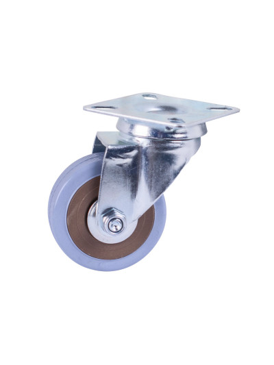 Ролик гумовий D50 із пластиною для меблів  - 2