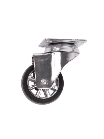 Ролик прорезиненный D50 с хромированным ободом  - 1