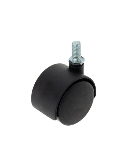 Ролик пластиковий D40 для офісних крісел Чорний  - 1