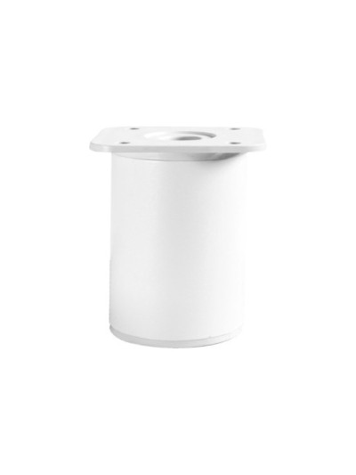 Ніжка кухонна H60 кругла з регулюванням Біла  - 1