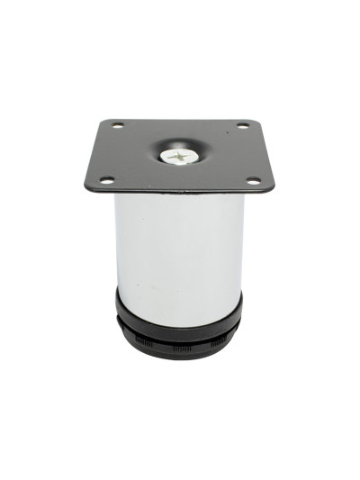 Ніжка кухонна H80 кругла з регулюванням Хром  - 1