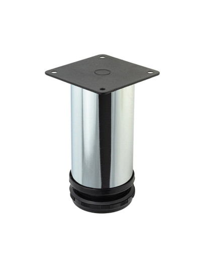 Ніжка кухонна H100 кругла з регулюванням Хром NL14  - 1