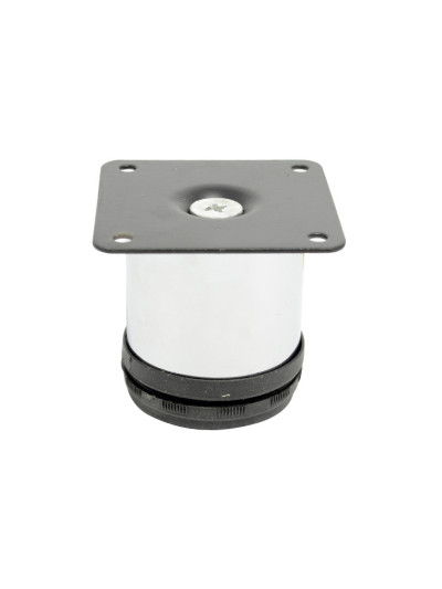 Ніжка кухонна H60 кругла з регулюванням Хром  - 1