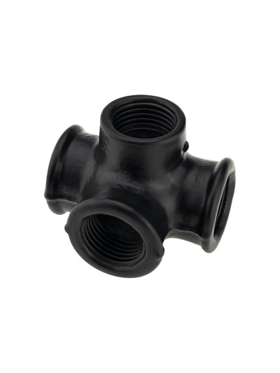 З'єднувальне кріплення 4 труб D19 Чорне  - 2