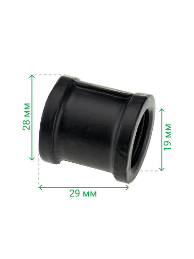 Проміжне кріплення труби D19 Чорне  - 1 2