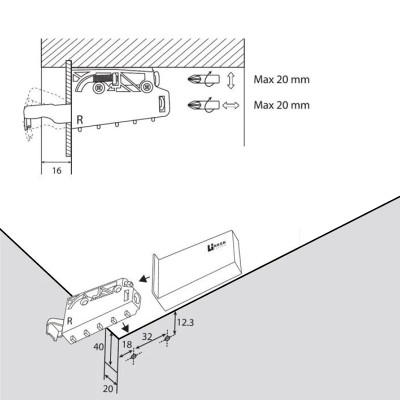 Навіс із заглушками Linken System (лівий та правий) Білий Linken System - 4