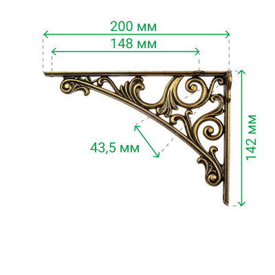 Держатель ДСП полки Bosetti Marella 42430Z200 золото  - 3