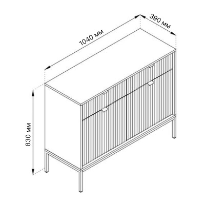 Стильный комод 1500х870х543 на 4 ящика Белый MebTech - 6