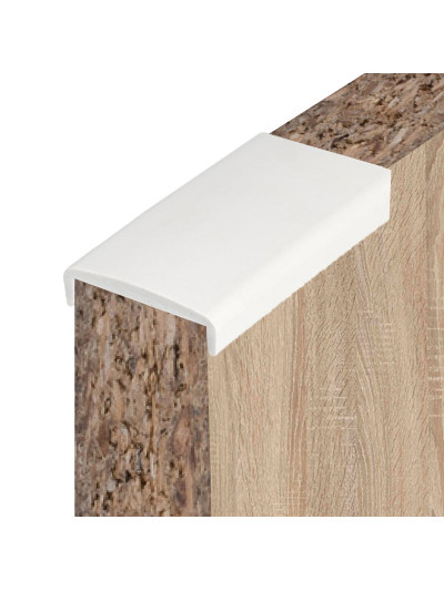 Торцева планка жорстка С-16 під плиту Білий 2600мм MebTech - 1 2