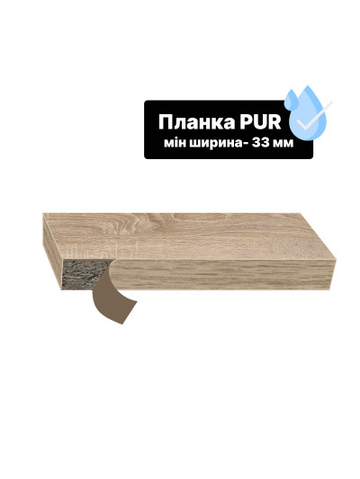 Поклейка ПВХ крайки PUR клеєм Планка (не менше 100х30мм)  - 1