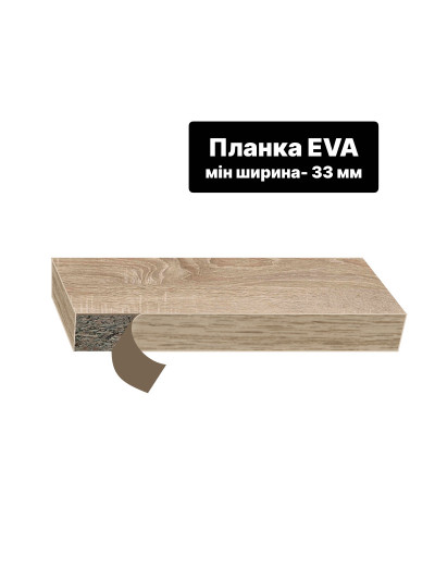 Поклейка ПВХ крайки EVA клеєм Планка (не менше 100х30мм)  - 1