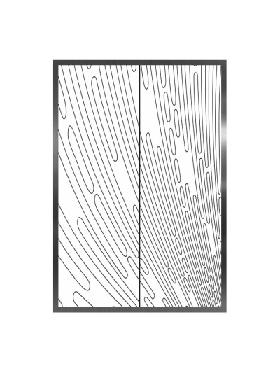 Пескоструйный рисунок на 2 двери Гелметрия 10-9-2  - 1