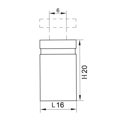 Кріплення скла дистанційно. 16X20 хром KR STK 1B  - 3