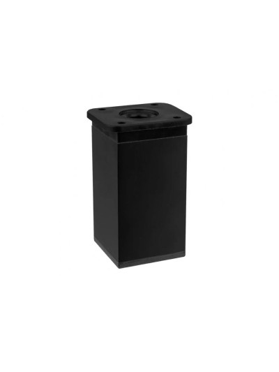 Ножка кухонная H80 квадрат с регулировкой Черная RFA044  - 1