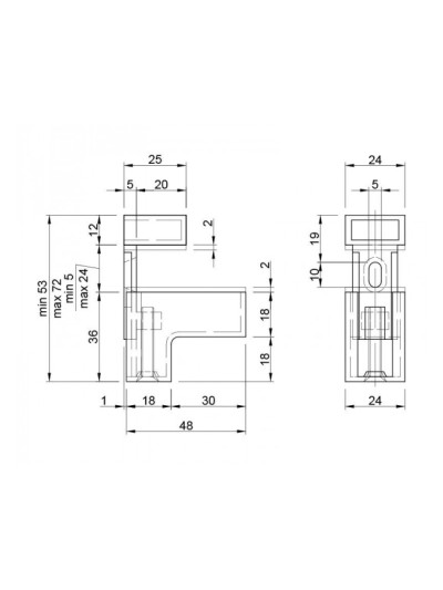 Тримач для скляної полиці ПК-18 Золото  - 1 2