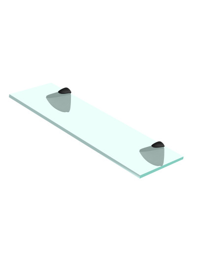 Регулируемый пеликан для стеклянных полок Черный 52х40мм Rolla - 1 2